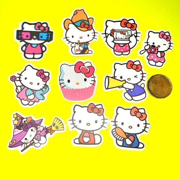 3/$20 brand new 10x waterproof hello kitty stickers - Picture 1 of 1